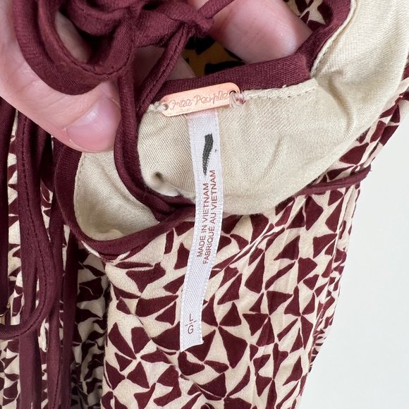 Free People Kai Mini Dress Print Tie Strap Low Back Sundress Summer Sun Backless - Picture 6 of 12